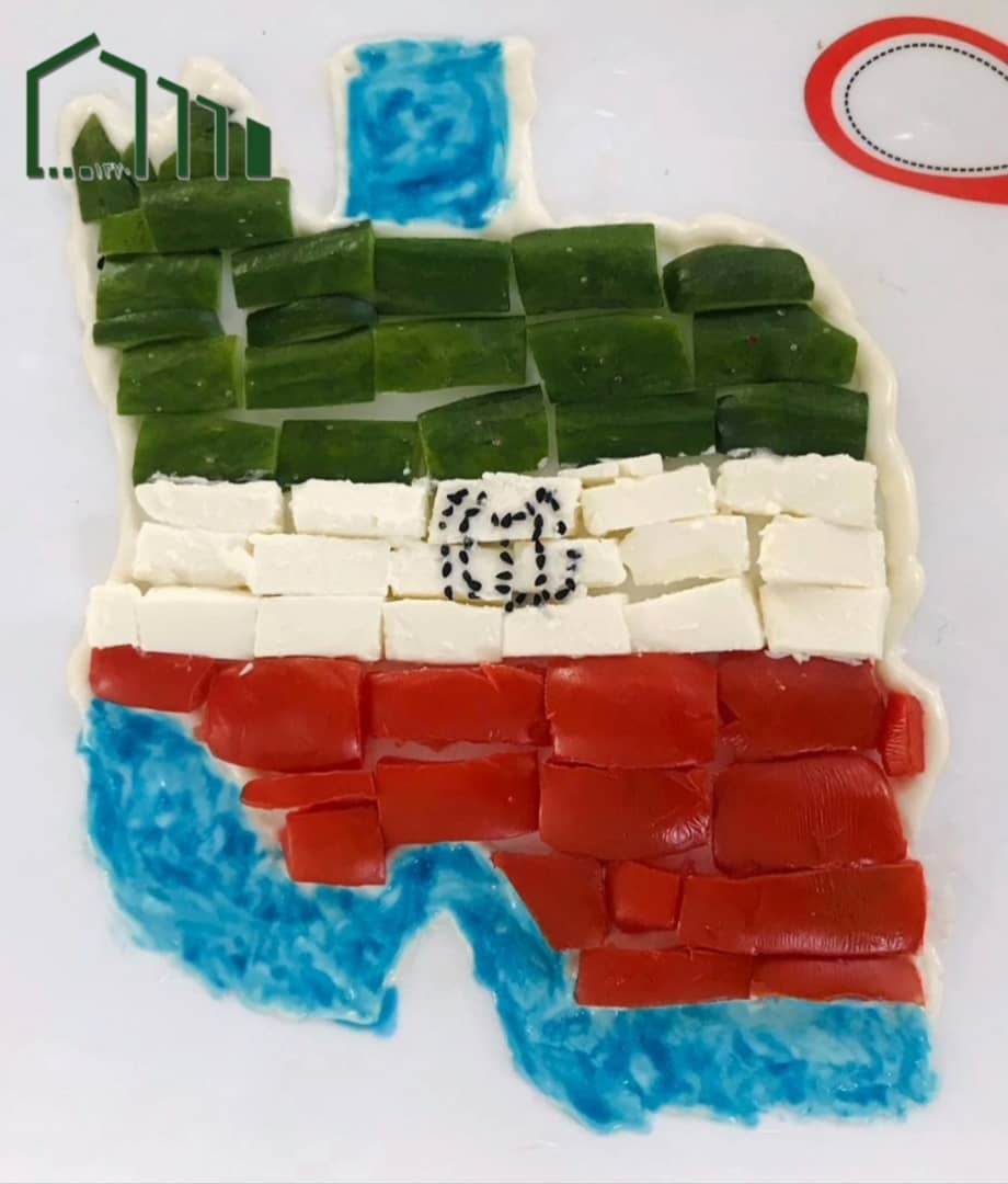 صبحانه با طرح پرچم ایران