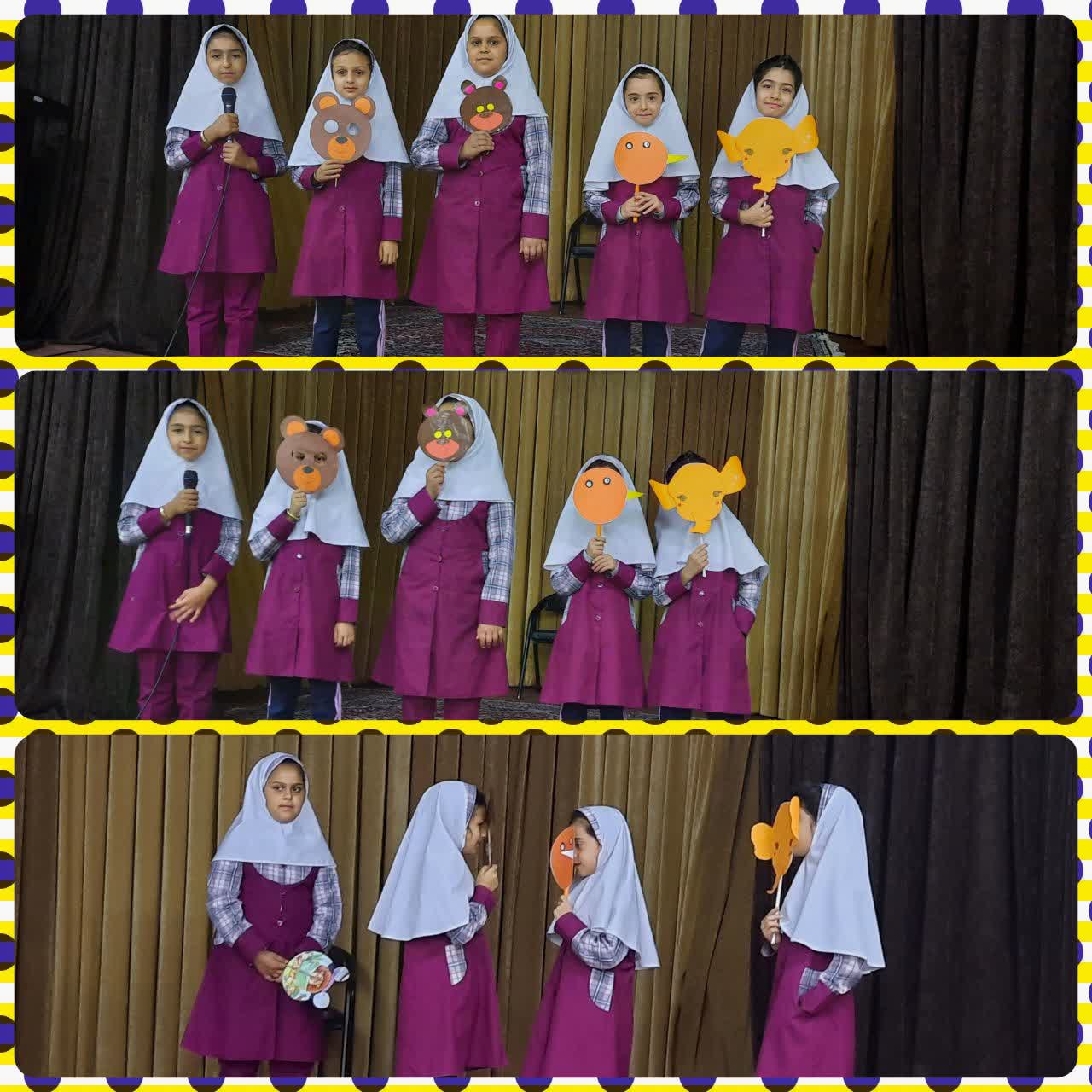 اجرای نمایش در برنامه صبحگاه با مفهوم تمیزی و پاکیزگی