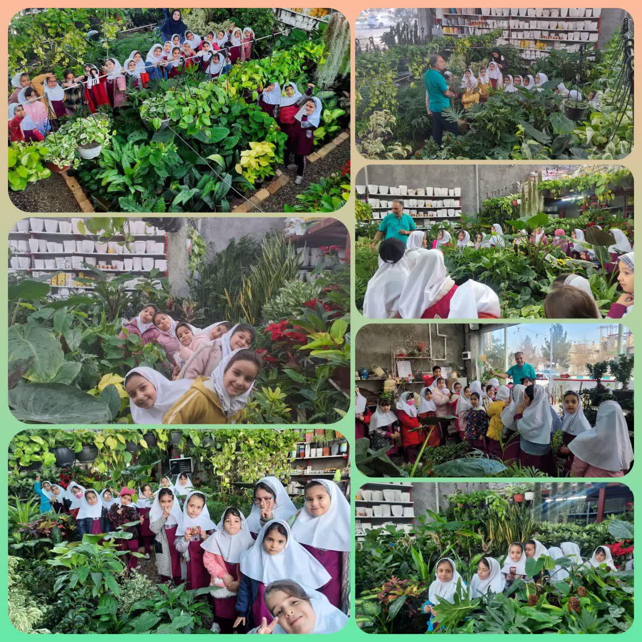 بازدید دانش آموزان پایه اول از گلخانه