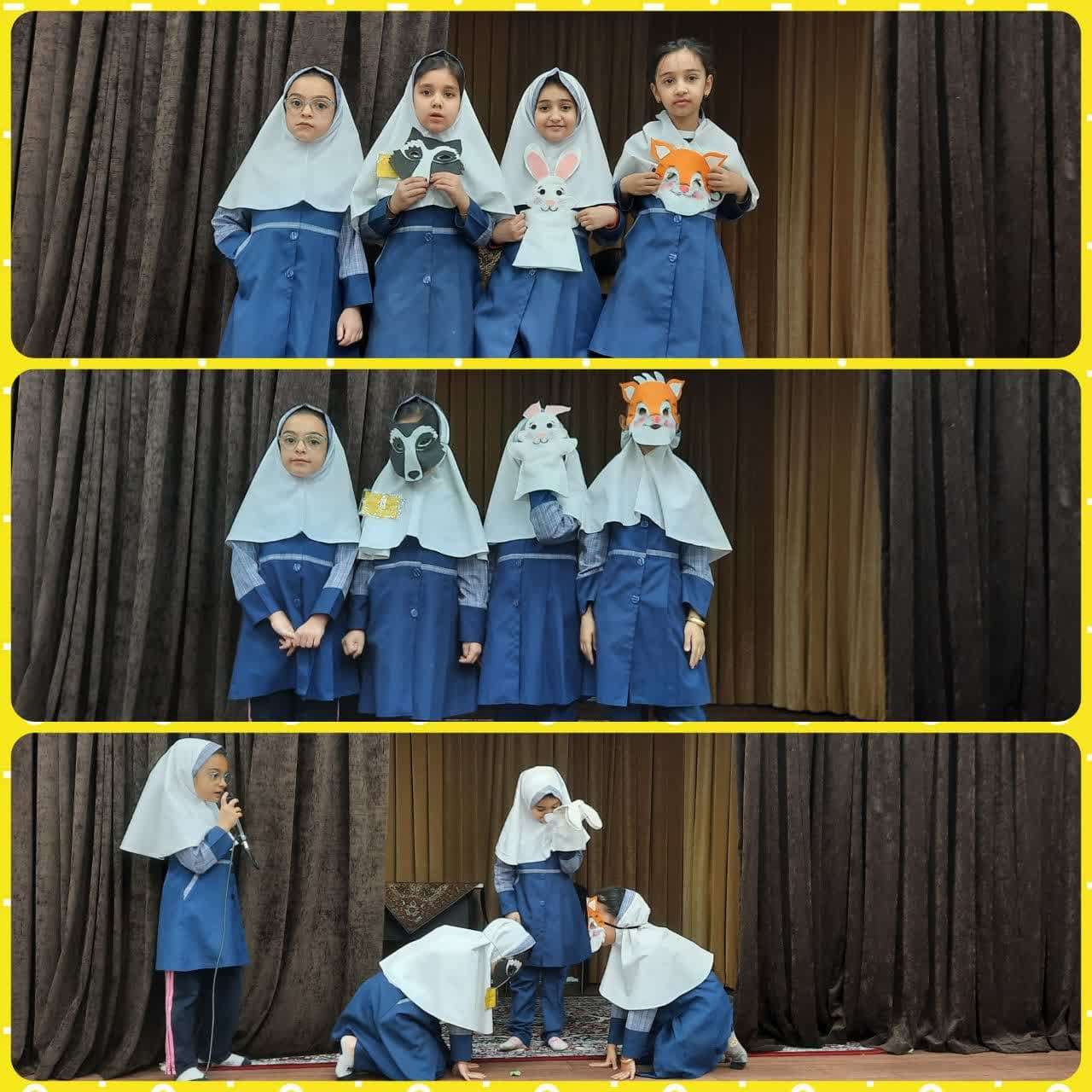 اجرای نمایش در برنامه صبحگاه با مفهوم حفظ دوستی